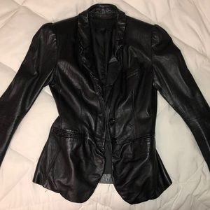 Black Leather Burberry Jacket
